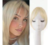 in Bangs for Women, Heat Resistant Synthetic Fringe - Wispy, Side & Middle Part Bangs Hairpiece with Strong Clips for Daily Wear & Cosplay 20cm(102)