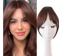 in Bangs for Women, Heat Resistant Synthetic Fringe - Wispy, Side & Middle Part Bangs Hairpiece with Strong Clips for Daily Wear & Cosplay 20cm(33)
