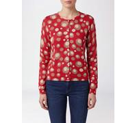 IN BED WITH YOU Button-Front Polka Dot Wool Cardigan with Crew Neck - Size: M - female