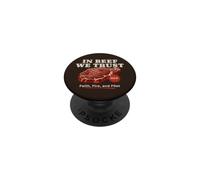 In Beef We Trust BBQ Steak Grill Master Funny Keto Carnivore PopSockets Adhesive PopGrip