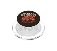 In Beef We Trust BBQ Steak Grill Master Funny Keto Carnivore PopSockets PopGrip for MagSafe