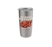 in Beef We Trust BBQ Steak Grill Master Funny Keto Carnivore Stainless Steel Insulated Tumbler