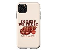 In Beef We Trust Funny BBQ Dad Joke Grill Steak Carnivore Case for iPhone 11 Pro Max