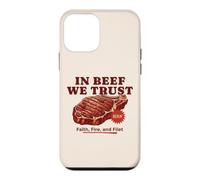 In Beef We Trust Funny BBQ Dad Joke Grill Steak Carnivore Case for iPhone 12 mini