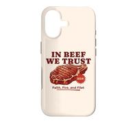In Beef We Trust Funny BBQ Dad Joke Grill Steak Carnivore Case for iPhone 17