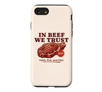 In Beef We Trust Funny BBQ Dad Joke Grill Steak Carnivore Case for iPhone SE (2020) / 7/8