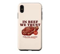 In Beef We Trust Funny BBQ Dad Joke Grill Steak Carnivore Case for iPhone XS Max