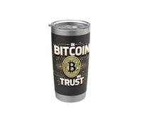 in Bitcoin We Trust Cryptocurrency BTC Bitcoin Crypto Saying Stainless Steel Insulated Tumbler