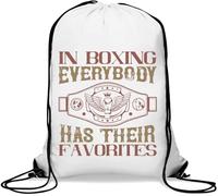 In boxing, everybody has their favorites Gym Sack Casual Drawstring Bag White