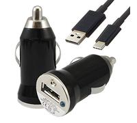 In Car Charger Adapter Single Port USB C Cable Type C Fast Charger Charging Data Transfer Compatible For OPPO A16 / OPPO A54 / OPPO A74 / OPPO A94 / OPPO A54 5G / OPPO A74 5G / OPPO A94 5G (BLACK)