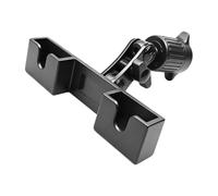 In Car Two Way Radio Holder for Vent, Twin Slot Radio and Mic Mount with Rotating Joint, Clip on Bracket for Fleet Cars and Road Trip Use Car Mic Holder Two Way Vent Mount Handheld Transceiver Clip
