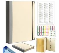in Case I Die Binder, The Life Book Document Organizer, in Case I Go Missing Binder for Important Document Folio Multipurpose Portable File Folder for Work Office School Home (Khaki,Thick Version)