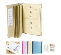in Case I Die Binder, When I Die Folder Important Document Organizer with Stickers, Multipurpose Portable File Folder for Work Office School Home (Beige)
