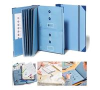 in Case I Go Missing Binder, Folio Document Organizer Binder Multipurpose Important Document Storage Folder Protective File Storage for Work Office School Home