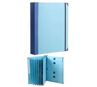 in Case I Go Missing Binder, If i Die Binder Organizer Folio Folders with Pockets for Office Important Documents Expanding Organizer(Blue Thickened)