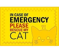 In case of emergency please rescue my Cat safety sign - 1mm flexible Plastic (400mm x 300mm)