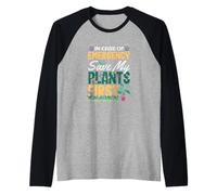 in Case of Emergency Save My Plants First Funny Plant Lover Raglan Baseball Tee