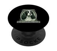 In Cavalier King Charles Spaniel We Trust Funny Vintage Dog PopSockets Adhesive PopGrip