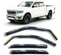 In-Channel Rain Guards for Dodge RAM 2500/3500 Crew Cab Side Window Deflectors Smoke 4 Piece Set