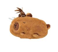 IN Chenthy Capybara Flying Hair Makeup Bag - Fluffy DIY Styling Makeup Bag with Mini Comb, 8.3"x5.5" Plush Storage Bag for Women, Brown, One Size, Fashion