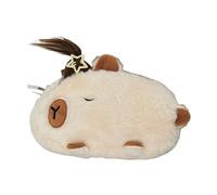IN Chenthy Capybara Flying Hair Makeup Bag - Fluffy DIY Styling Makeup Bag with Mini Comb, 8.3"x5.5" Plush Storage Bag for Women, White, One Size, Fashion