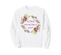 In Christ Alone My Hope is Found Women Girls Christian Faith Sweatshirt