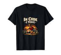 in Code I Trust Programmer Adulting Cowboy Coder Design T-Shirt