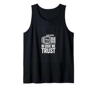 in Code We Trust PLC Programmer Coding Humor Tank Top