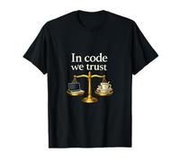 in Code We Trust Programmer Adulting Humor Design T-Shirt