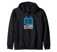 In Code We Trust Programmer Coding Software Geek Zip Hoodie