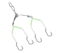 In Dark Antitangle Fishing Hook, High Tensile Braided | Stainless Steel Construction with Sharply Tip and Wide Angles Splitter for Big Fishes Battles