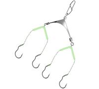 In Dark Antitangle Fishing Hook, High Tensile Braided | Stainless Steel Construction with Sharply Tip and Wide Angles Splitter for Big Fishes Battles
