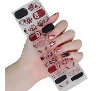 In Dark Nails Art Stickers Halloween Nails Strips Full Wrap Semi Cured Strips Art Decoration Halloween Stickers Semi Cured Gels