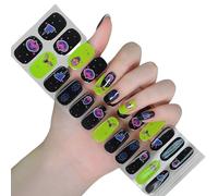 In Dark Nails Art Stickers Halloween Nails Strips Full Wrap Semi Cured Strips Art Decoration Halloween Stickers Semi Cured Gels