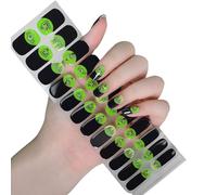 In Dark Nails Art Stickers Halloween Strips Full Wrap Semi Cured Art Decoration Semi Cured Gels Full Wrap Halloween Stickers for Woman