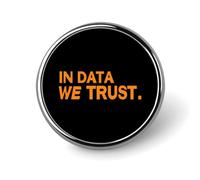 In Data We Trust Analytics Round Brooch Badges Pin Metal Lapel Pins Jewellery