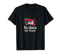 in Data We Trust Data Science Flag Chart Graphic T-Shirt