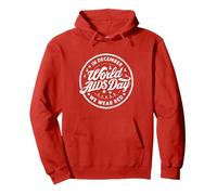 In December We Wear Red World Aids Day 2025 HIV Awareness Pullover Hoodie