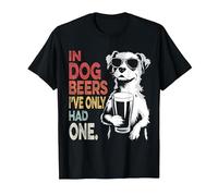 in Dog Beers I've Only Had One Funny Retro Beer Pun Bar Pub T-Shirt, Men, Black, 5X-Large