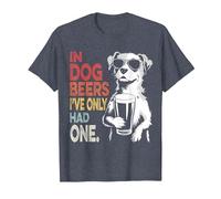 in Dog Beers I've Only Had One Funny Retro Beer Pun Bar Pub T-Shirt, Men, Heather Blue, X-Large