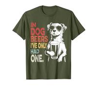 in Dog Beers I've Only Had One Funny Retro Beer Pun Bar Pub T-Shirt, Men, Olive Green, 3X-Large