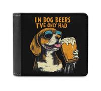 in Dog Beers I've Only Had One Slim Wallet Bifold Credit Card Holder Case PU Pouch Purse for Men Women