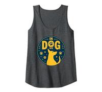 in Dog We Trust: Playful Paw Print Pet Lover Tank Top, Women, Dark Heather Grey, XXL