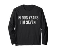 in Dog Years I'm Seven 50th Birthday Anniversary Mens Long Sleeve T-Shirt