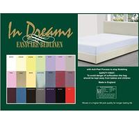 In Dreams Euro king Fitted Sheet 160cm x 200cm x Extra deep 13" box (63" x 78" bed) polycotton 21 colours (Denim)