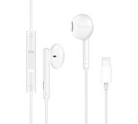 In-Ear Headphones Wired Hi-Res Extra Bass Earphones HiFi-Audio Stereo Earbuds Volume Control Noise Isolating with Microphone Compatible For iPhone 14 Pro Max/13/12/Mini/SE/11/XS Max/X/XR/8 Plus/7