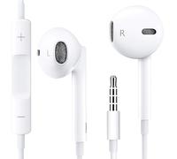 In-Ear Headphones with Microphone & Volume Control 3.5mm Jack Wierd Noise Isolating Earbuds for Clear Sound, Comfortable Universal Earphones Compatible with Devices, Smartphones, Tablets, Laptops