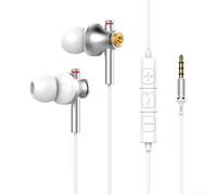 In Ear Headphones with USB-C Interface and Microphone for HiFi Sound Performance and Operational Convenience (3.5mm White)