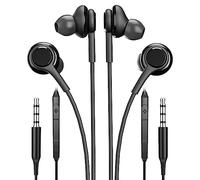 In Ear Wired Headphones with 3.5mm Jack(2Pack)for compatible for Samsung Galaxy Phones Noise Cancelling Headset with Microphone Gaming Laptop Android PC Music Audio Corded Plug Noise Cancelling ej-10