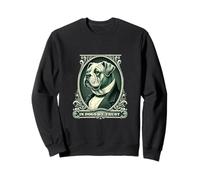 In English Bulldog We Trust Funny Vintage Bulldog Dog Sweatshirt